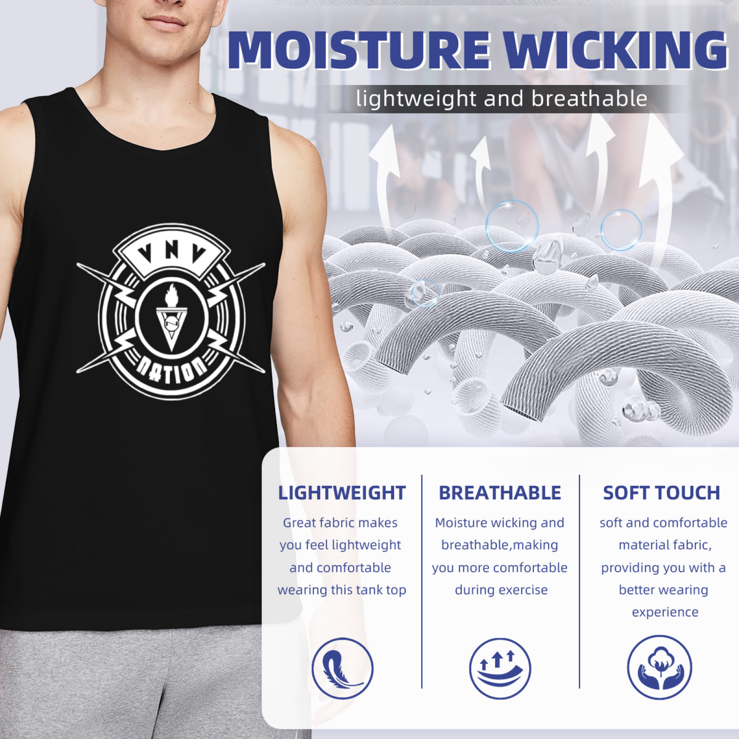 VNV Nation Band Logo Darkwave Music Fan Tank Top