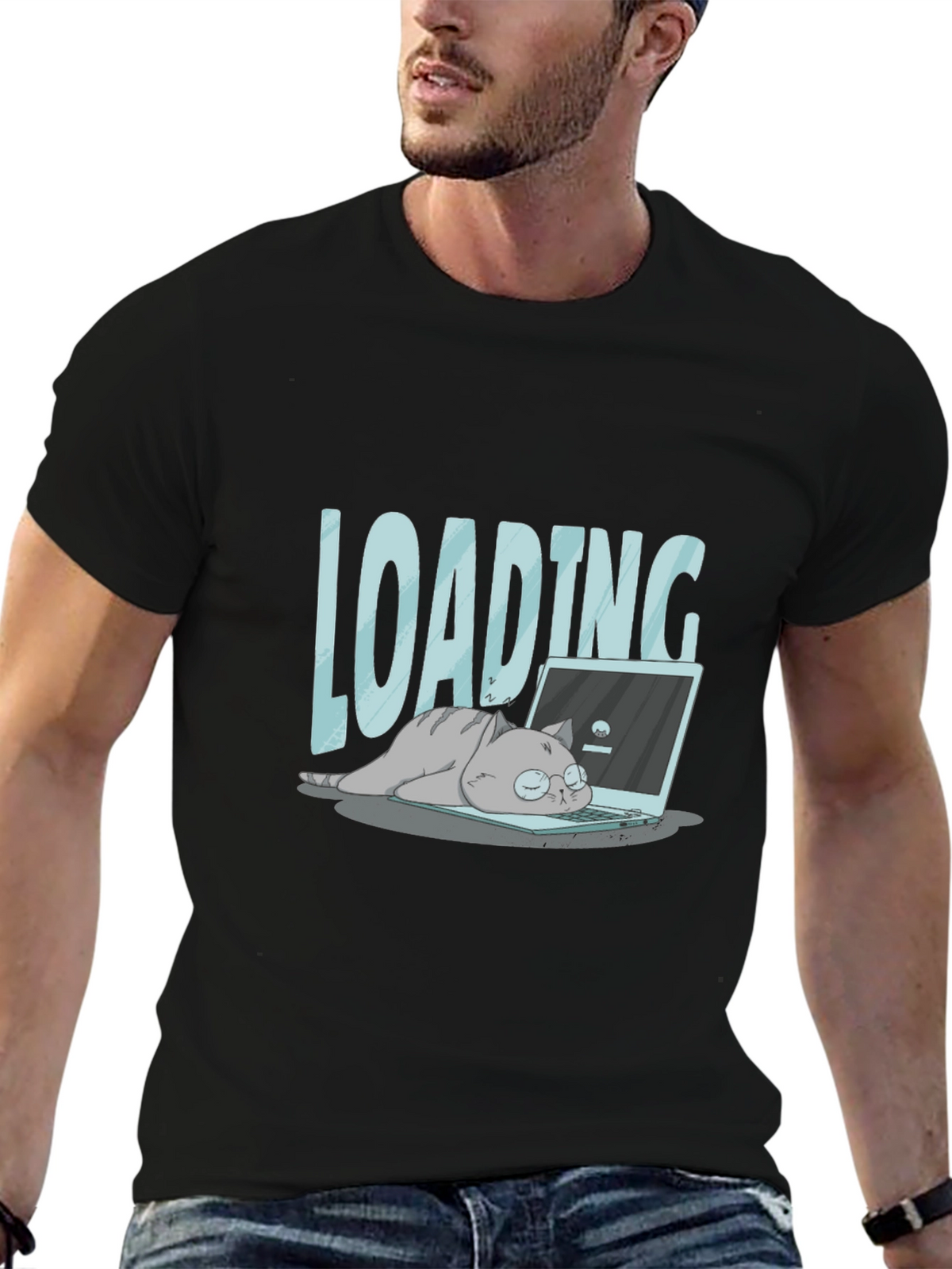 Loading Lazy Cat T-Shirt - Gamer Tee