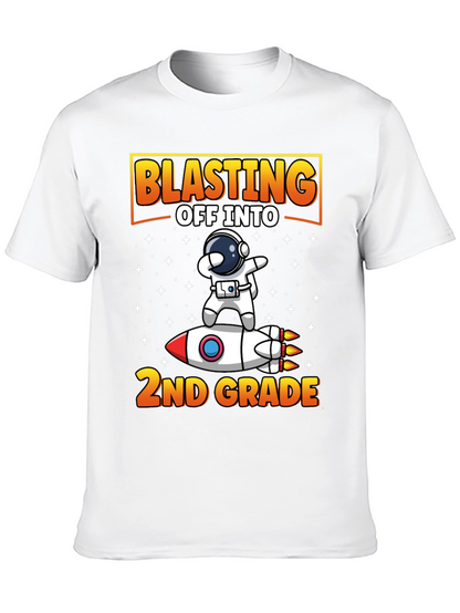 Blasting Off To 2nd Grade T-Shirt Astronaut Rocket
