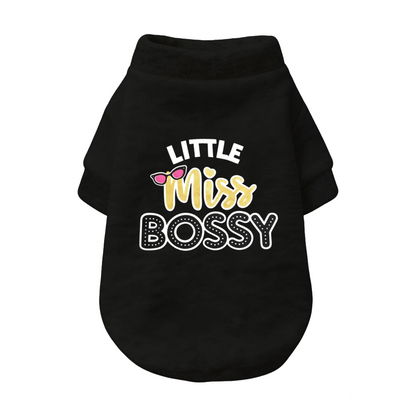 Little Miss Bossy Pink Sunglasses Sassy Girl Dog Sweater