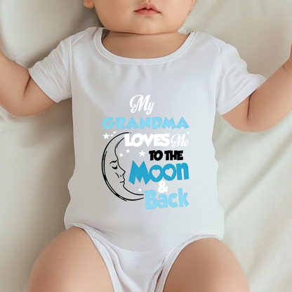My Grandma Loves Me To The Moon & Back Baby Romper