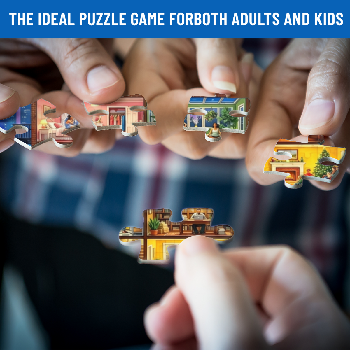 Busy City Multi?Story Townhouse Warm Daily Life Scene Puzzle | 300/500/1000 Pieces