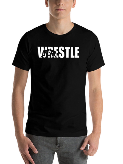 Wrestle Graphic T-Shirt - Black Cotton Tee