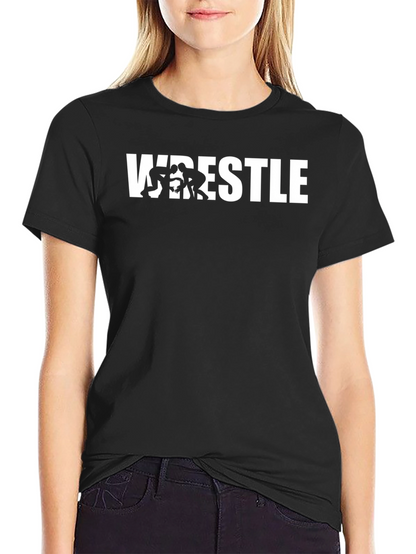 Wrestle Graphic T-Shirt - Black Cotton Tee
