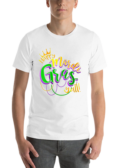 Mardi Gras Yall Graphic Tee - Black