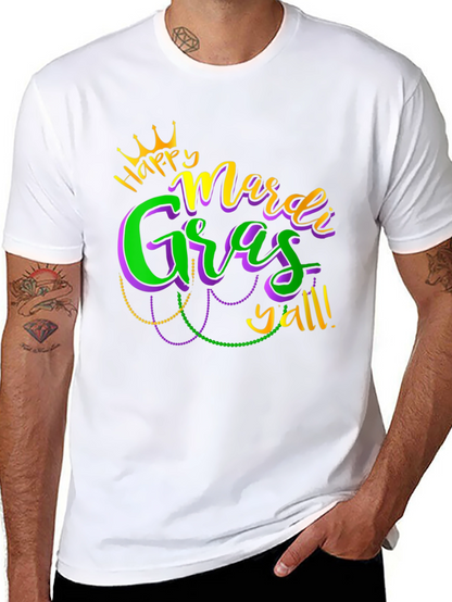 Mardi Gras Yall Graphic Tee - Black