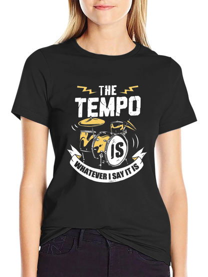 Tempo Drummer T-Shirt: Funny Musician Tee