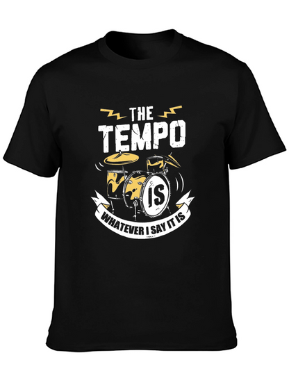 Tempo Drummer T-Shirt: Funny Musician Tee