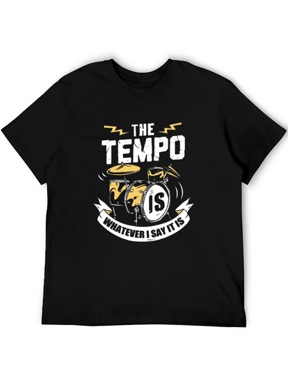 Tempo Drummer T-Shirt: Funny Musician Tee
