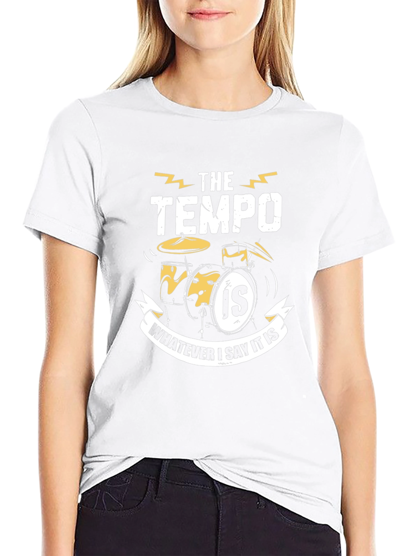Tempo Drummer T-Shirt: Funny Musician Tee
