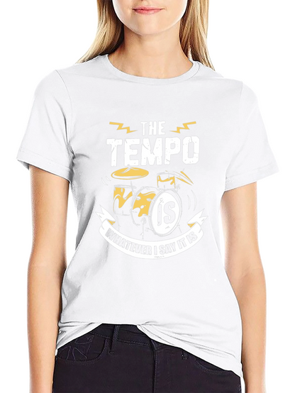 Tempo Drummer T-Shirt: Funny Musician Tee