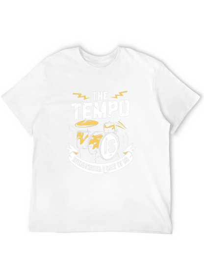 Tempo Drummer T-Shirt: Funny Musician Tee