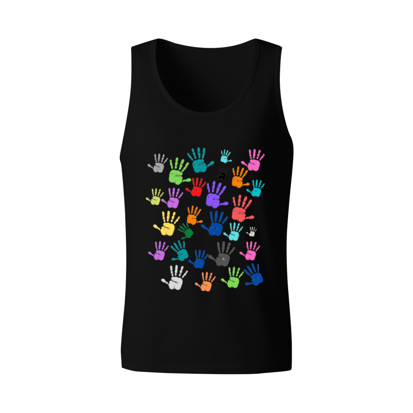 Multicolor Handprints Equality Unity Men Tank Top