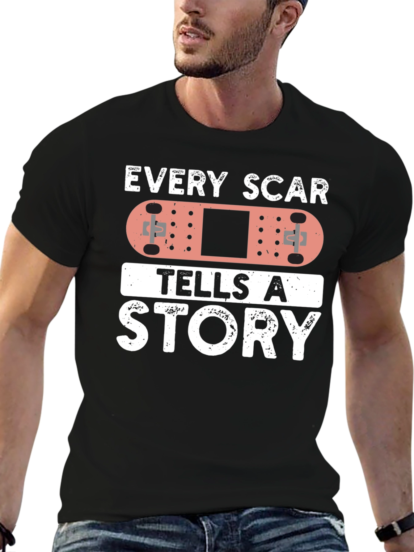 Every Scar Tells A Story Bandage Graphic T-Shirt