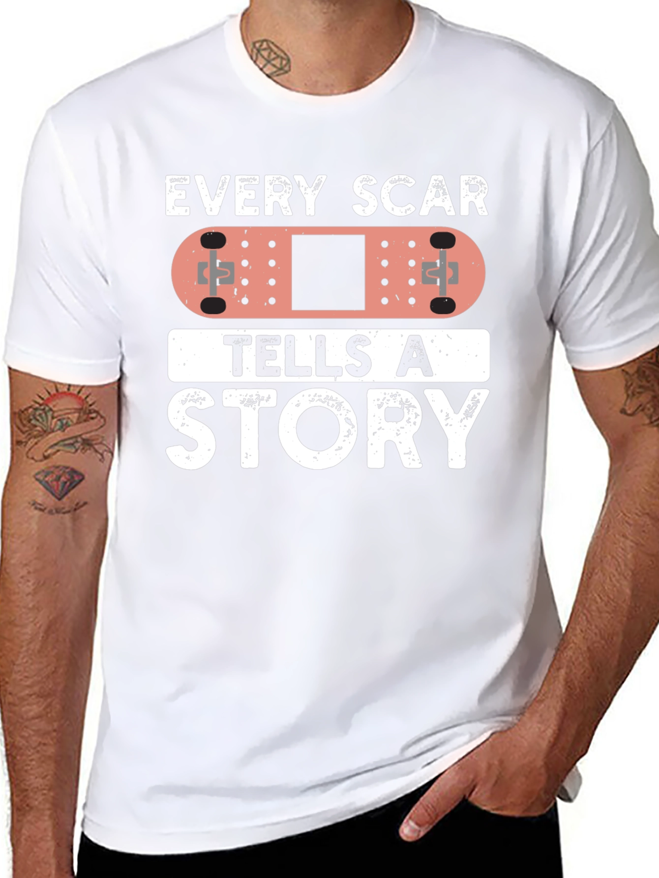 Every Scar Tells A Story Bandage Graphic T-Shirt