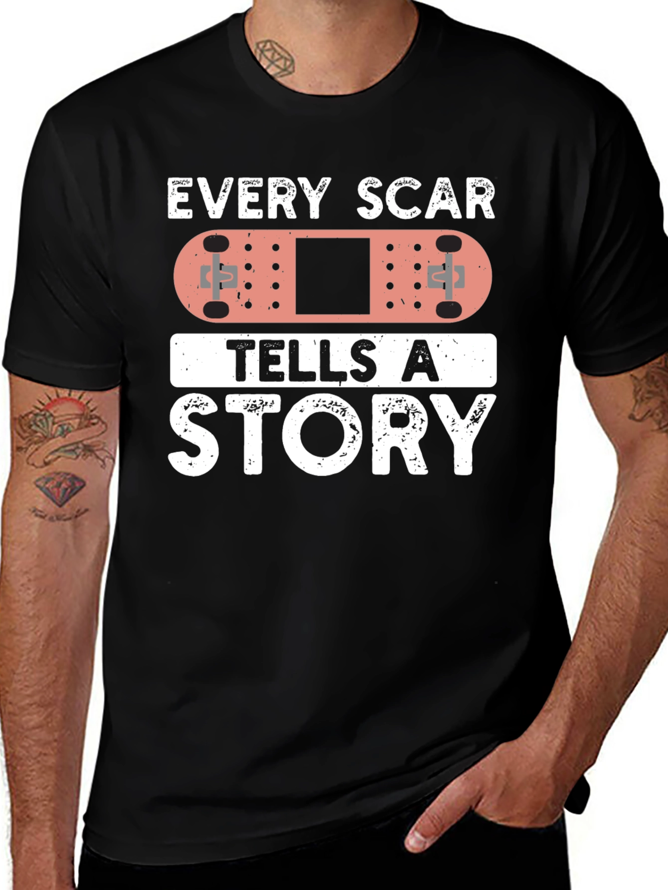 Every Scar Tells A Story Bandage Graphic T-Shirt