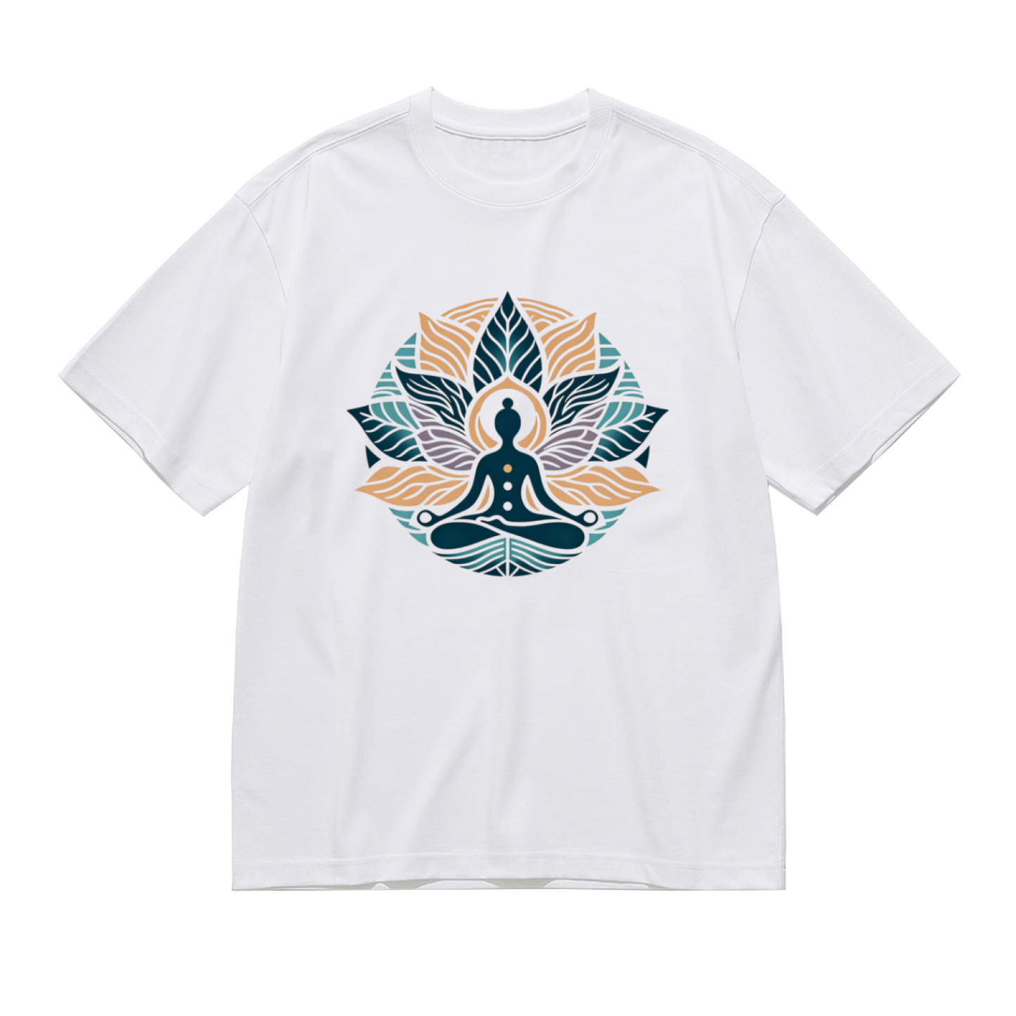 Chakra Yoga Meditation Lotus Mandala Plus Size T-Shirt