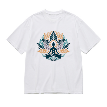 Chakra Yoga Meditation Lotus Mandala Plus Size T-Shirt