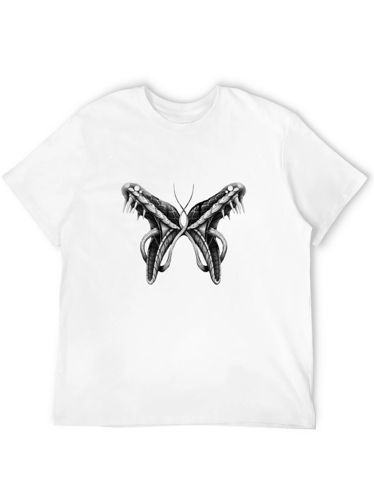 Snake Butterfly Graphic Print Tee