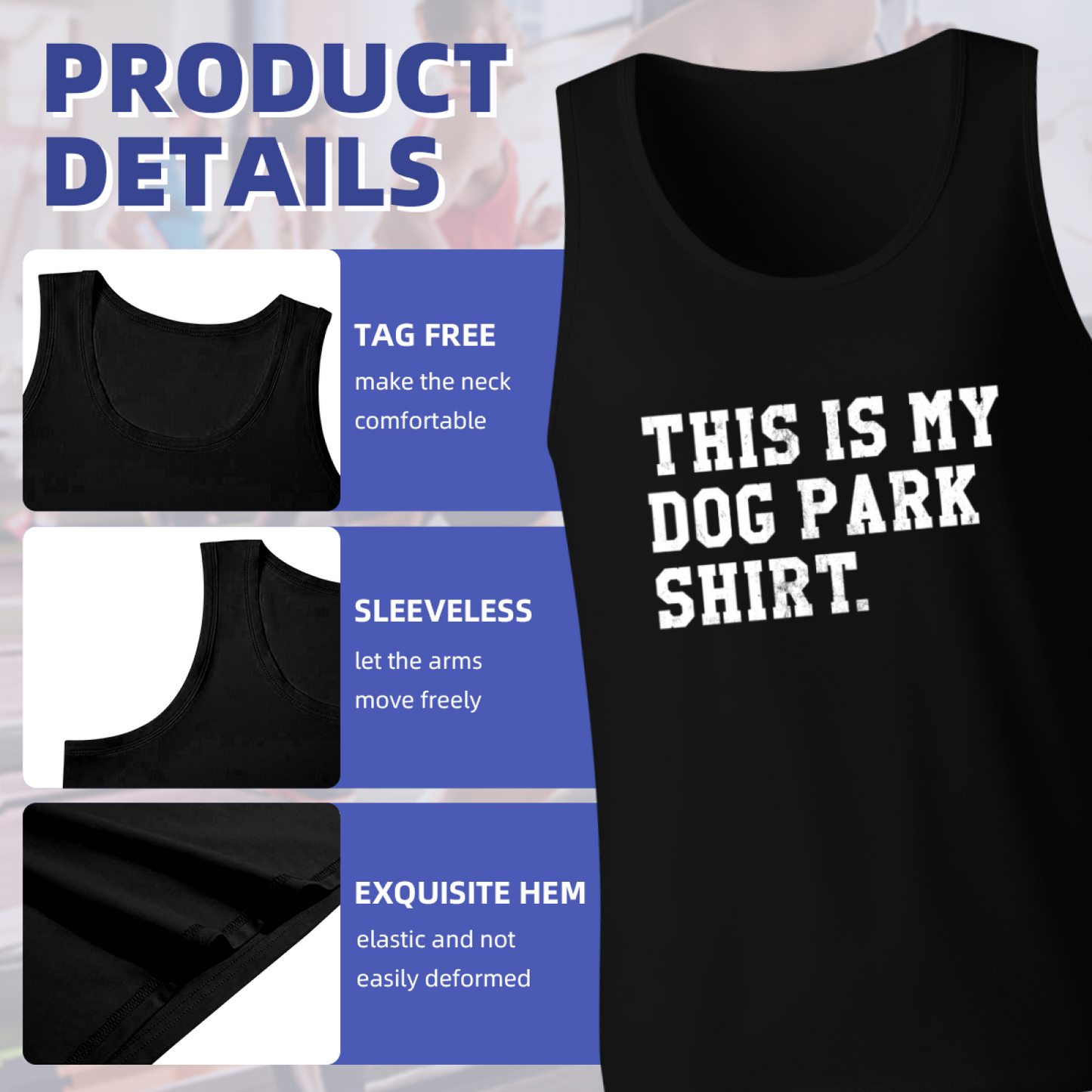 This Is My Dog Park Shirt Dog Dad Casual Tank Top