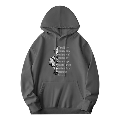 Marcus Aurelius Stoic Quote Gray Hoodie, Soft Lounge Wear