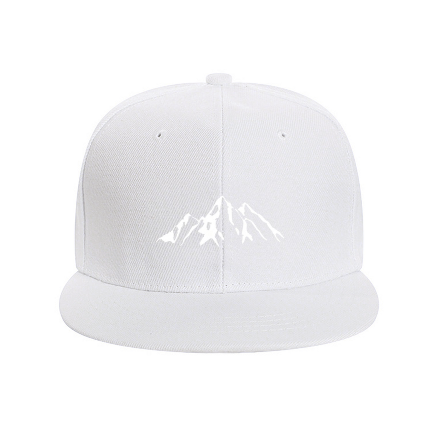 Mountain Peak Outdoor Adventure Blue Flat Brim Snapback Cap
