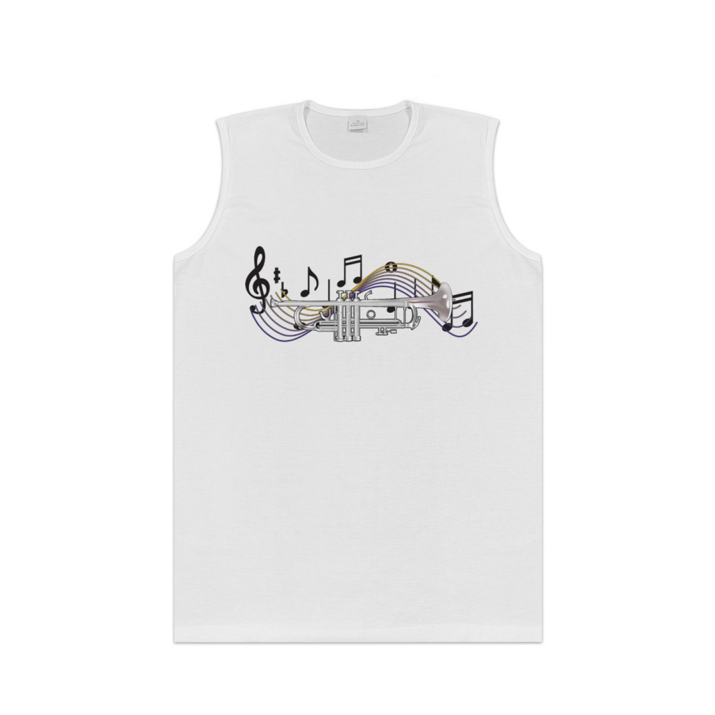 Trumpet & Musical Note Jazz Lover Tank Vest