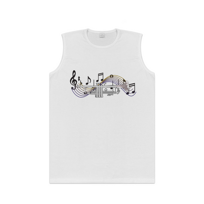 Trumpet & Musical Note Jazz Lover Tank Vest