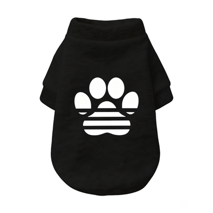 Striped Paw Print Stylish Black Pet Warm Cardigan