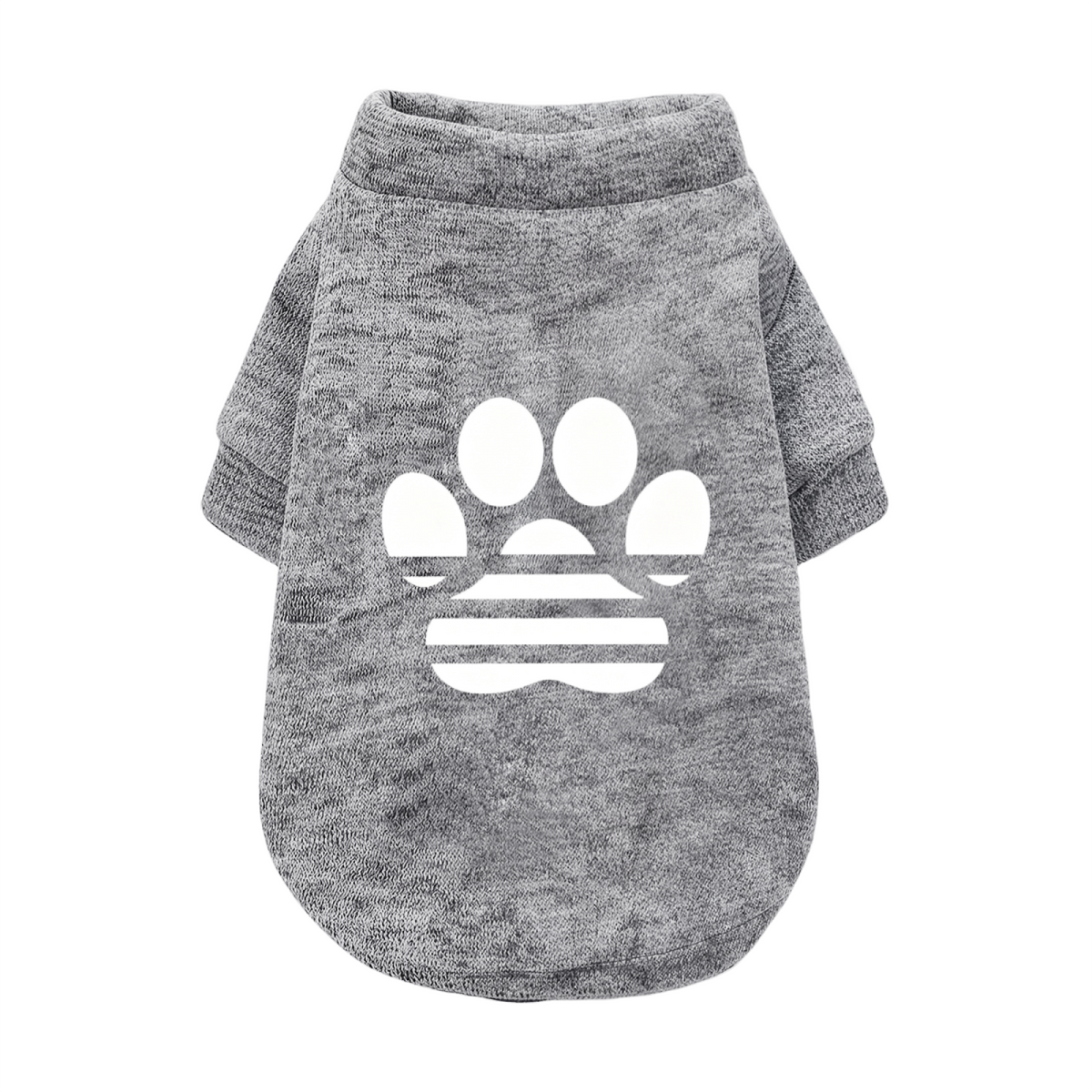 Striped Paw Print Stylish Black Pet Warm Cardigan
