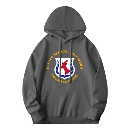 Kagnew Station US Army Gray Hoodie, Men Military Comfort Pullover