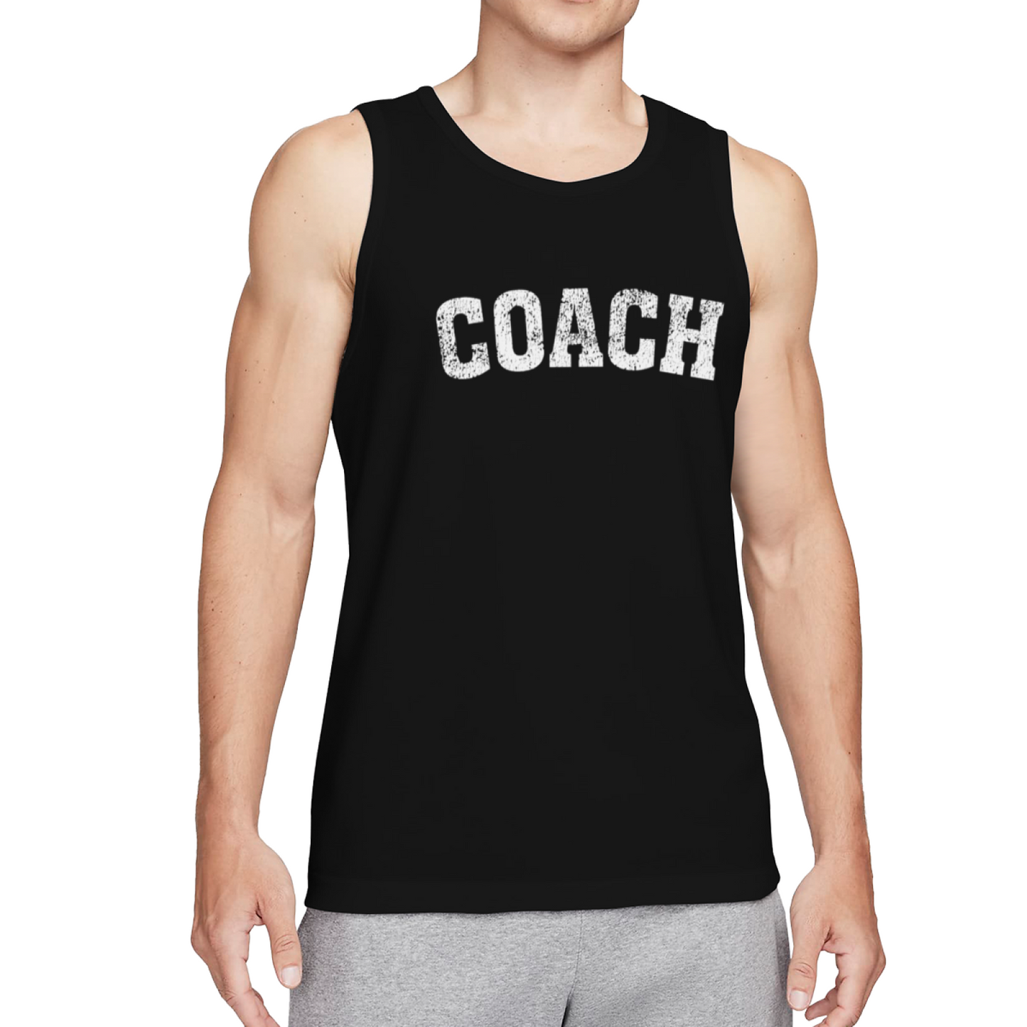 Vintage Distressed COACH Bold Letter Sleeveless Muscle Top
