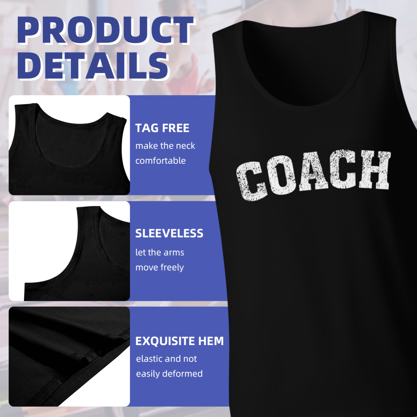 Vintage Distressed COACH Bold Letter Sleeveless Muscle Top