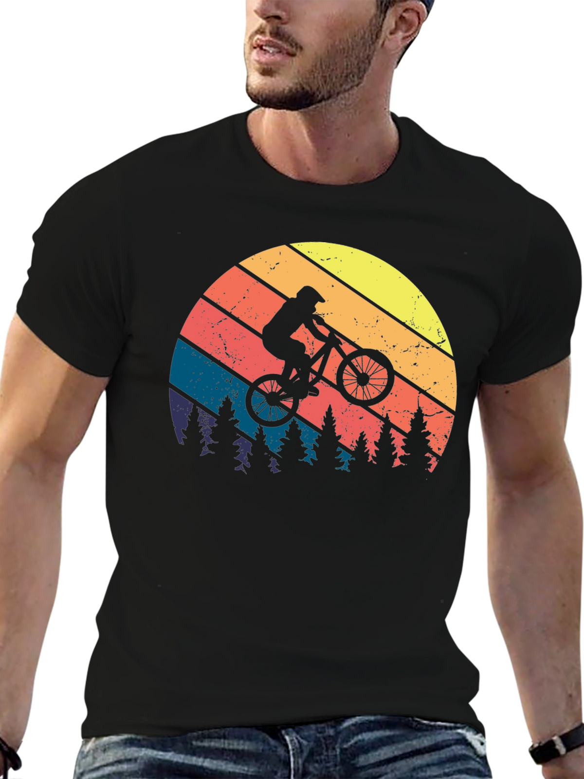 Retro Mountain Biker Graphic Tee