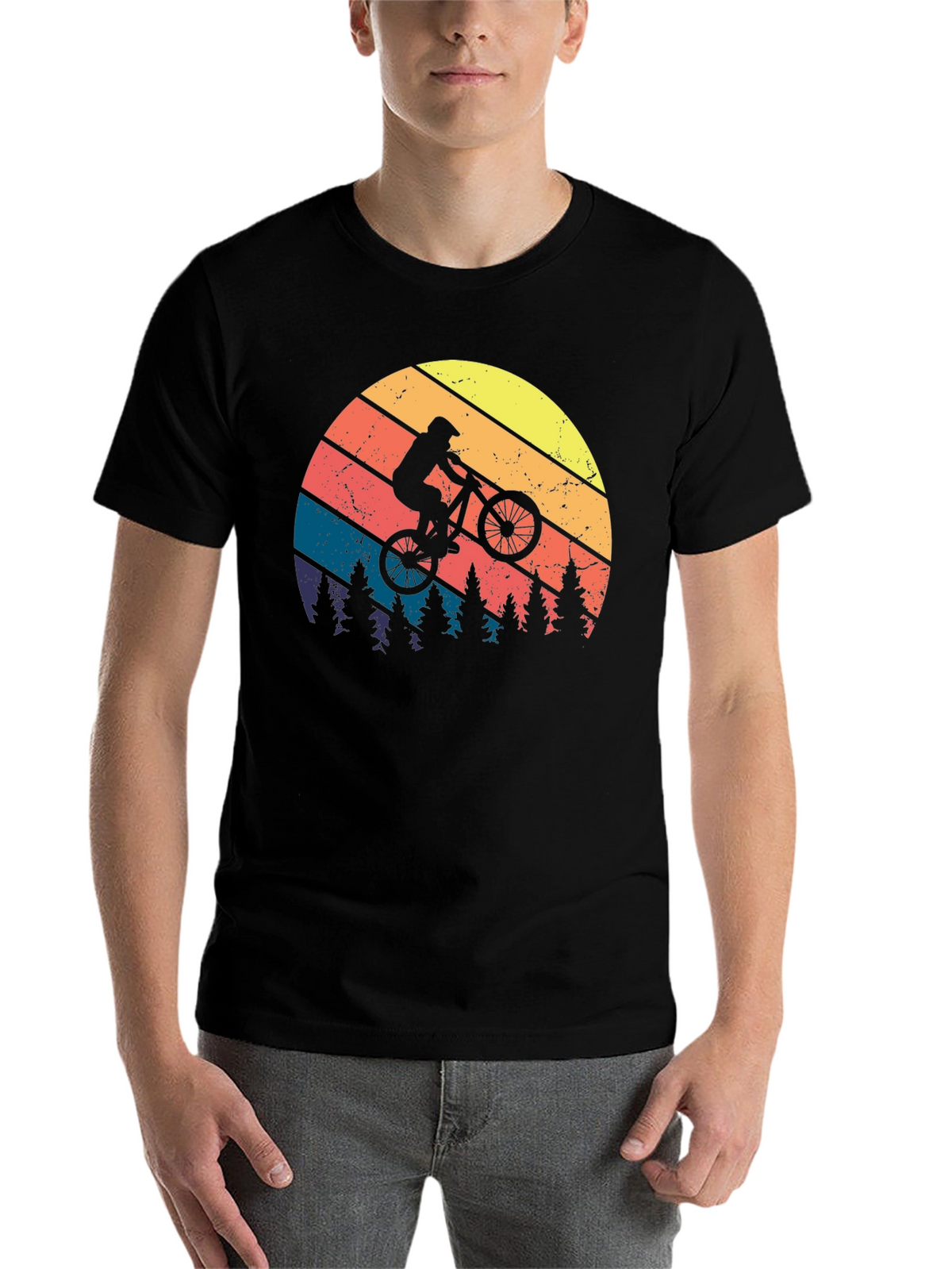 Retro Mountain Biker Graphic Tee