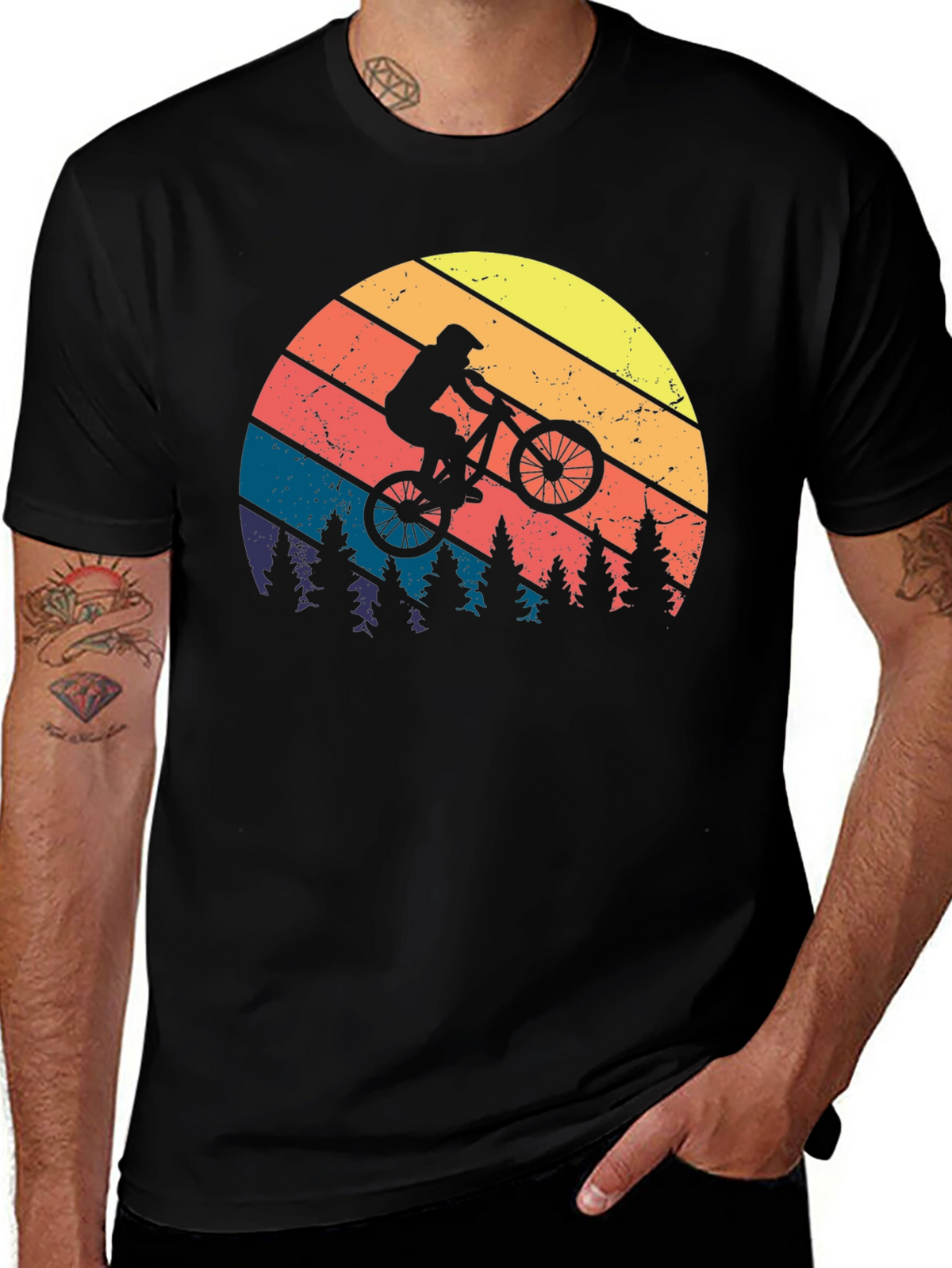 Retro Mountain Biker Graphic Tee