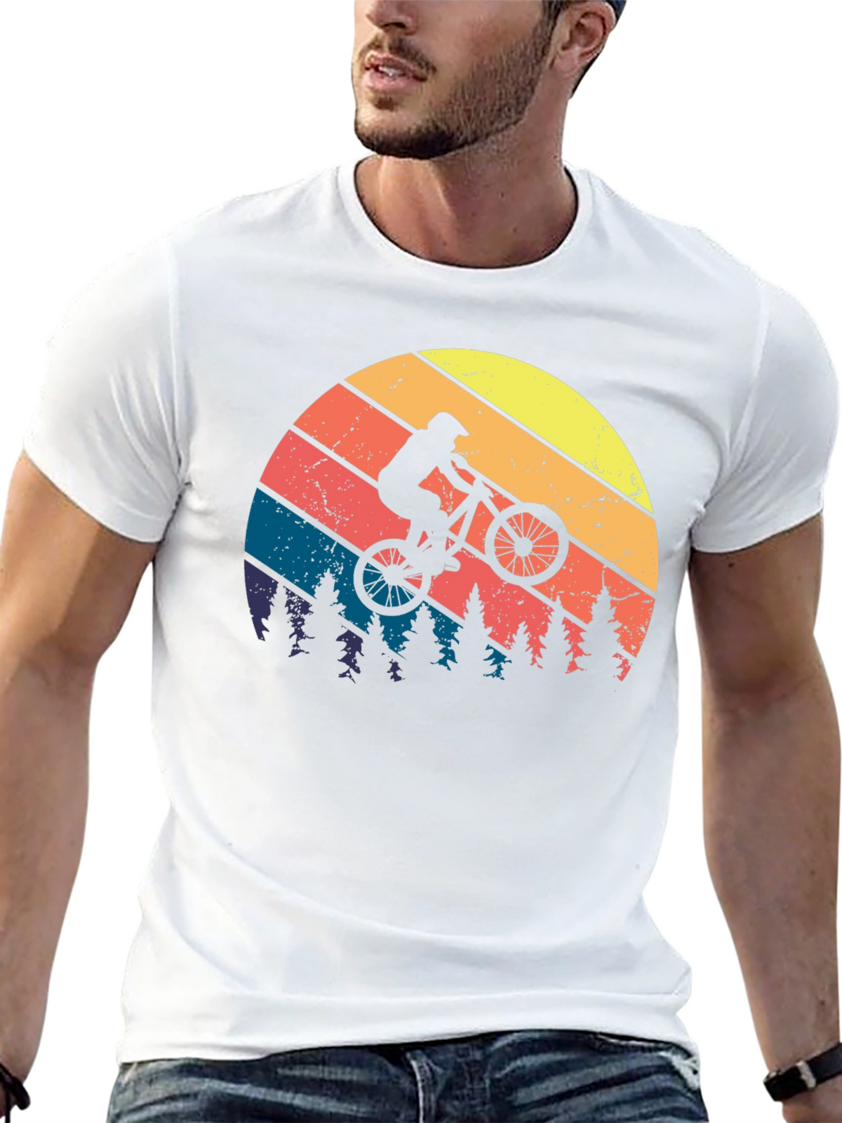 Retro Mountain Biker Graphic Tee