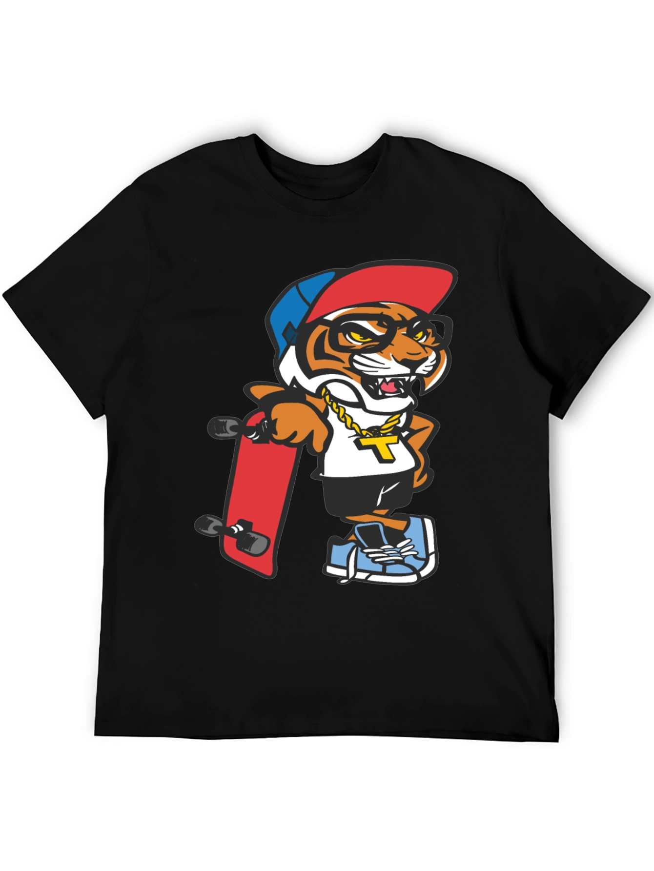 Cool Tiger Graphic Tee - Black T-Shirt