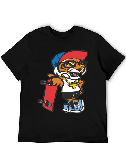 Cool Tiger Graphic Tee - Black T-Shirt