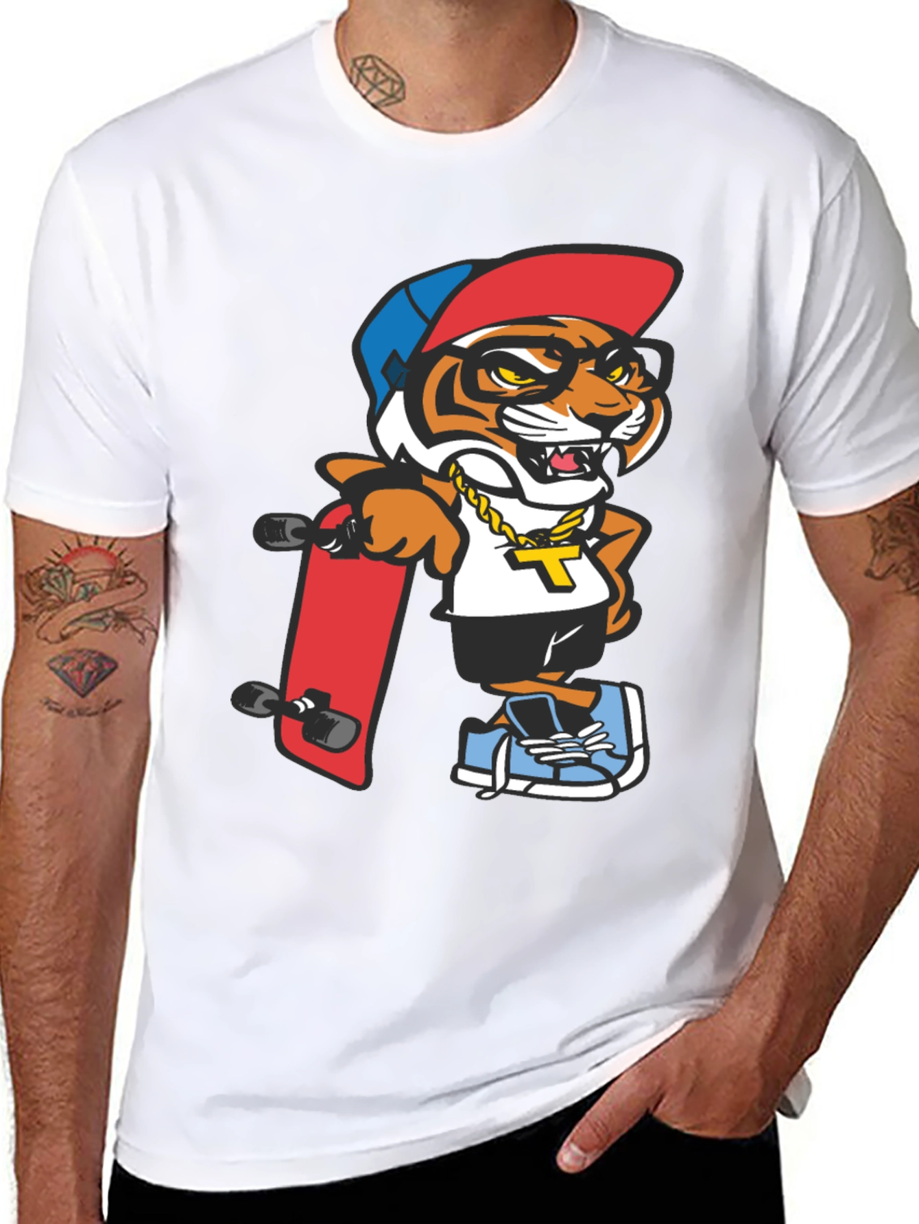 Cool Tiger Graphic Tee - Black T-Shirt