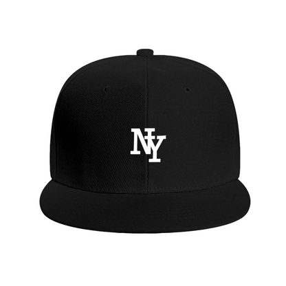 Classic NY Logo Red Hip Hop Flat Visor Snapback Cap