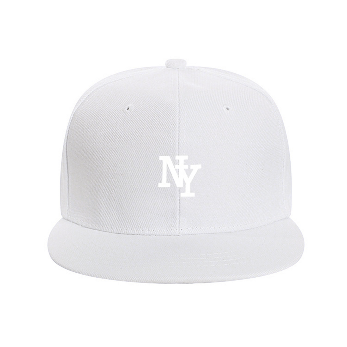 Classic NY Logo Red Hip Hop Flat Visor Snapback Cap