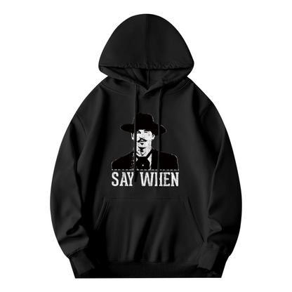Classic Say When Doc Holliday Black Hoodie, Western Movie Fan Cozy Top