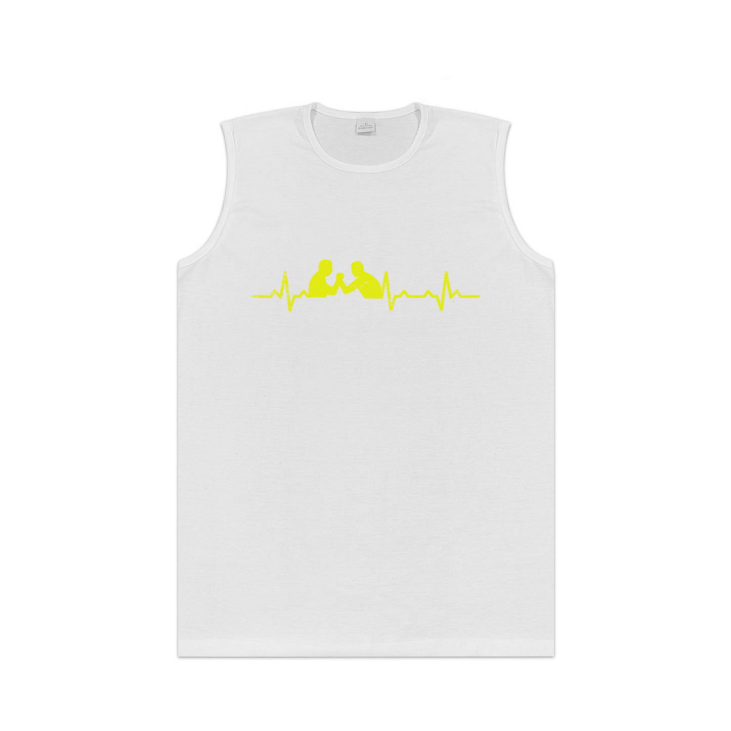 Boxing Fight Heartbeat Line Sport Lover Men Fitness Tank Top