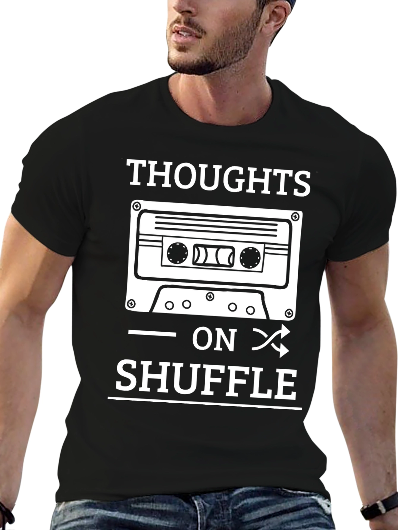 Thoughts On Shuffle Cassette Tape T-Shirt