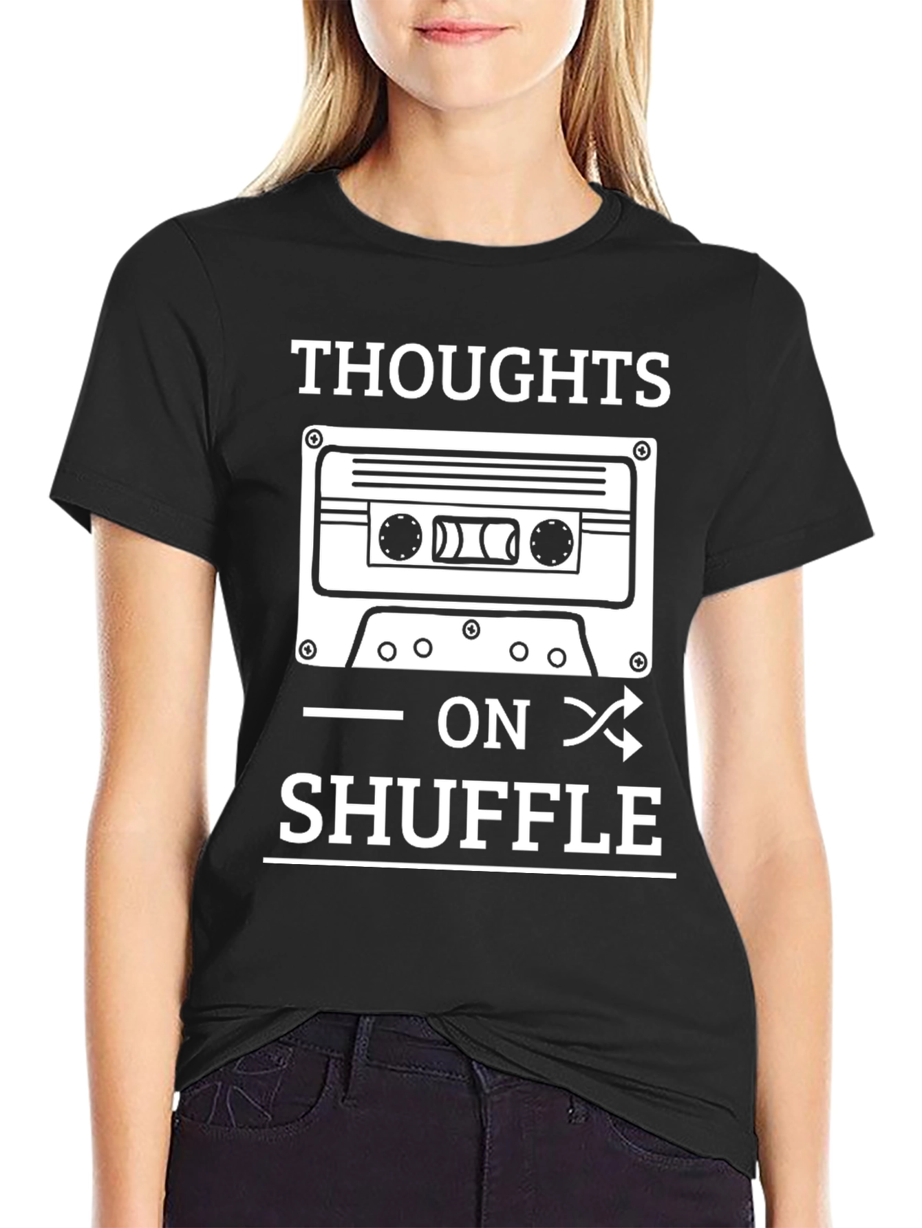 Thoughts On Shuffle Cassette Tape T-Shirt