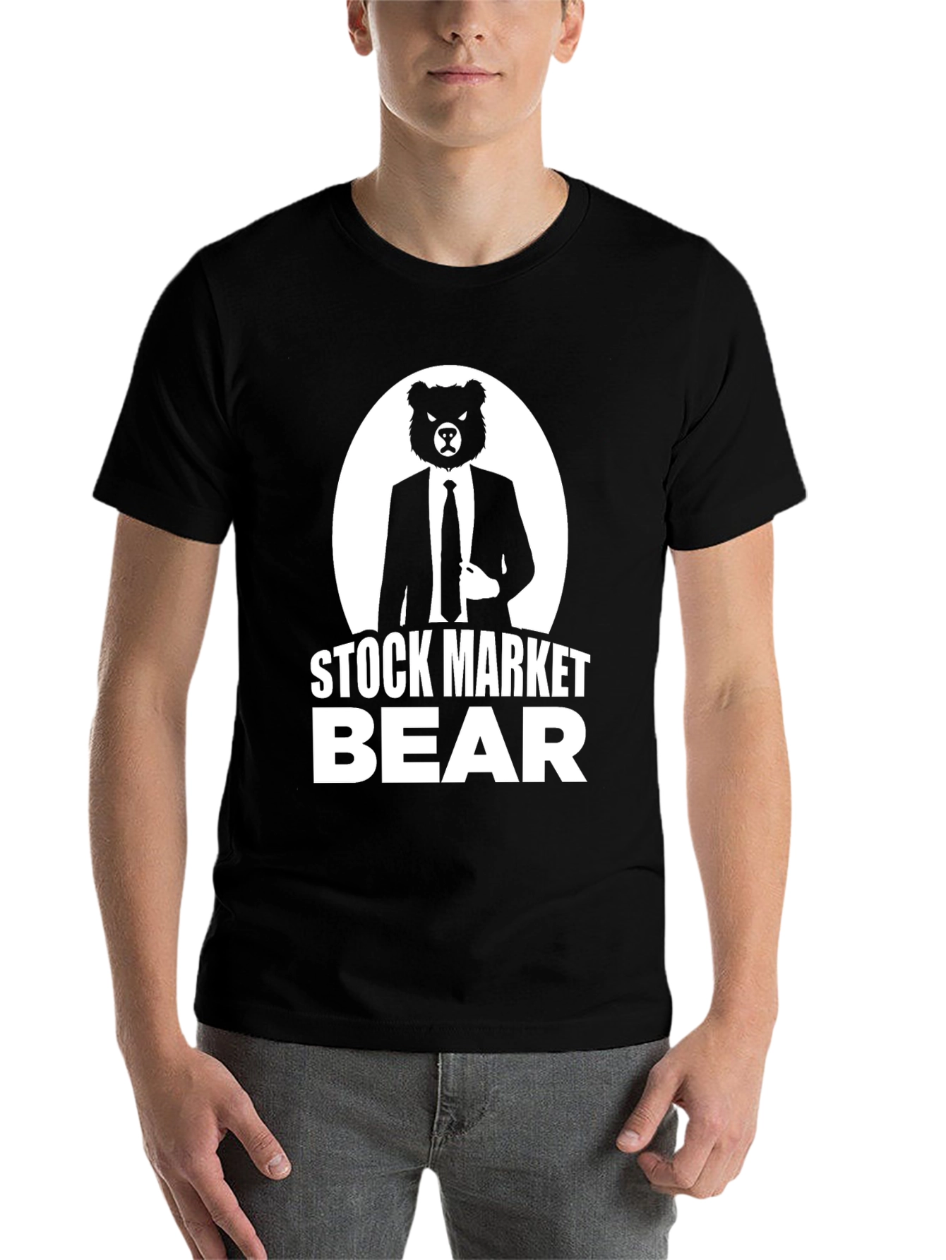 Stock Market Bear Graphic T-Shirt
