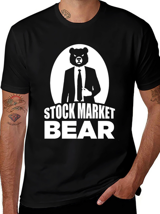 Stock Market Bear Graphic T-Shirt