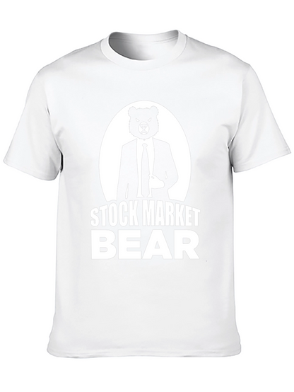 Stock Market Bear Graphic T-Shirt