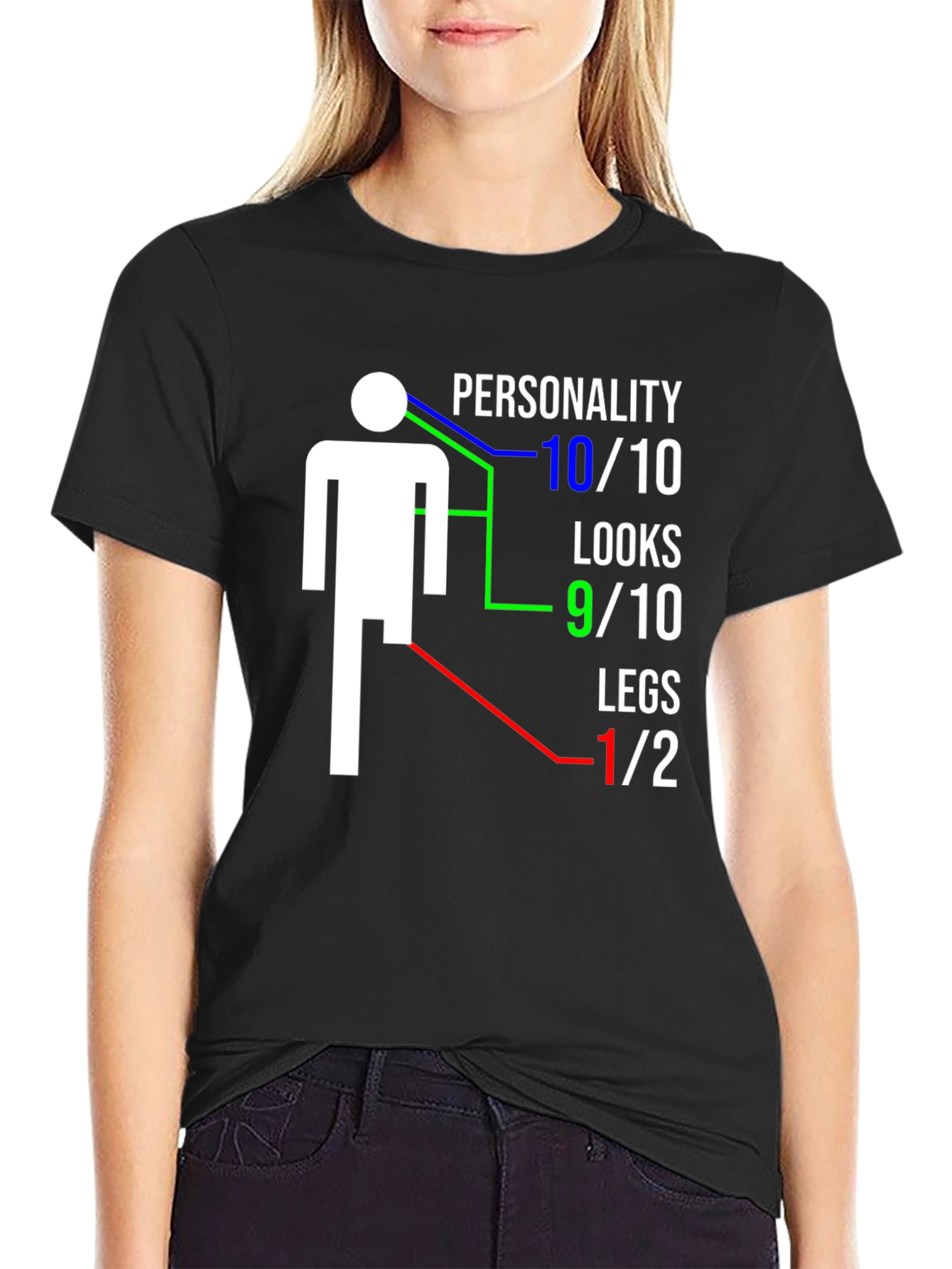 Funny One-Legged Man Graphic T-Shirt